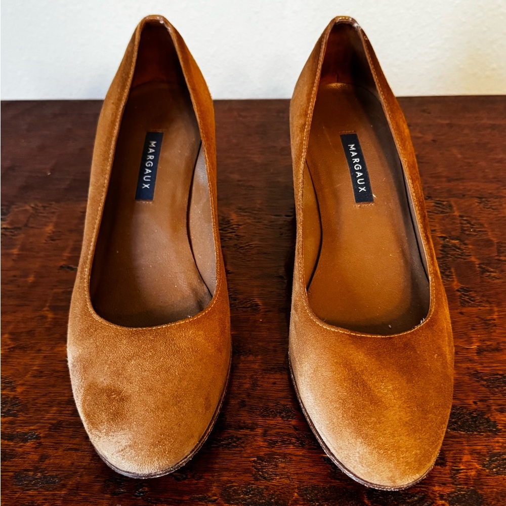 Margaux Tan Velvet Heels